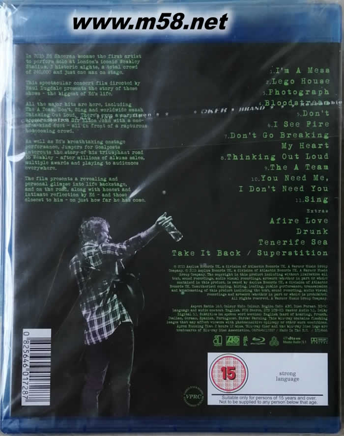 溫布利演唱會實錄 JUMPERS FOR GOALPOSTS LIVE AT WAMBLEY STADIUM 藍光BD專輯背面圖片