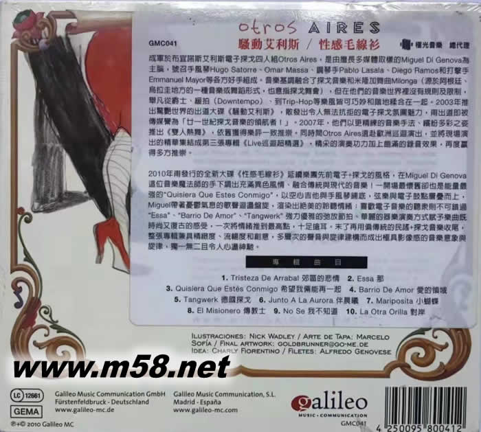 TRICORA專輯背面圖片