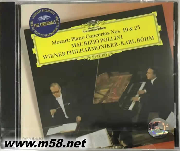 MOZART:PIANO CONCERTOS 莫扎特:No. 19 & 23鋼琴協奏曲 大禾花版專輯正面圖片