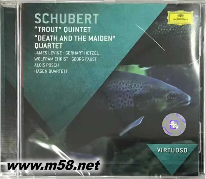 哈根四重奏組 - 舒伯特 鱒魚五重奏(鋼琴、小提琴、大提琴、 貝斯) SCHUBERT HAGEN QUARTETT VIRTUOSO大師系列專輯正面圖片