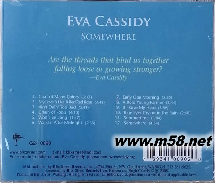 SOMEWHERE隨便哪里專輯背面圖片