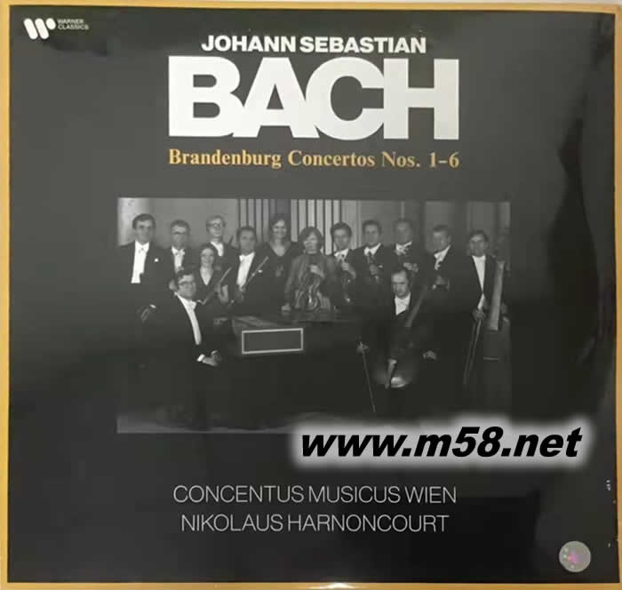巴哈:布蘭登堡協(xié)奏曲集 哈農(nóng)庫特 BACH: BRANDENBURG CONCERTOS MNIKOLAUS HARNONCOURT 黑膠專輯正面圖片