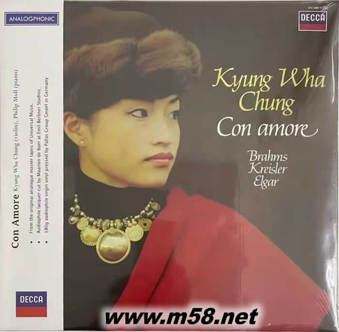 Con Amore小提琴抒情小品集 黑膠專輯正面圖片