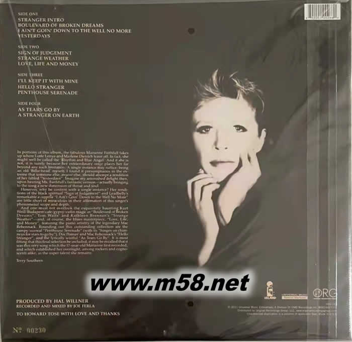 怪天氣 STRANGE WEATHER 45轉 雙黑膠 限量版專輯背面圖片