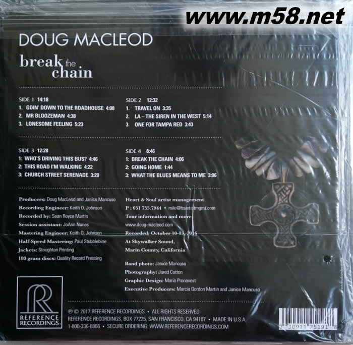 DOUG MACLEOD - BREAK THE CHAIN 鄉村 45雙黑膠專輯背面圖片