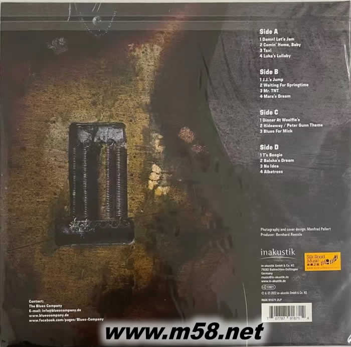 藍(lán)調(diào)公司 Blues Company 無字的歌 SONGS WITH NO WORDS DMM雙黑膠專輯背面圖片