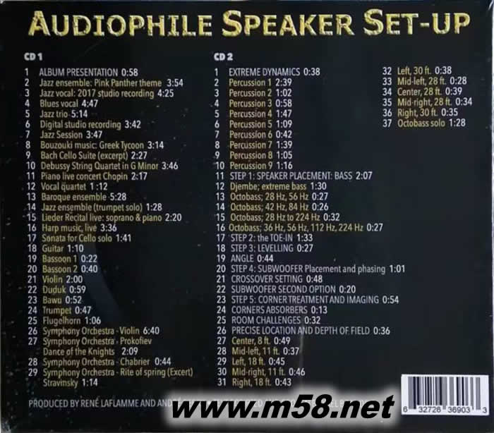 定位王 - 2xHD Audiophile Speaker 雙CD專輯背面圖片
