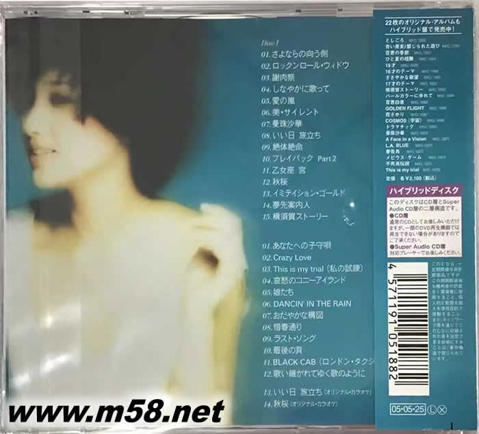 回歸 山口百惠 SACD 日本版專輯背面圖片