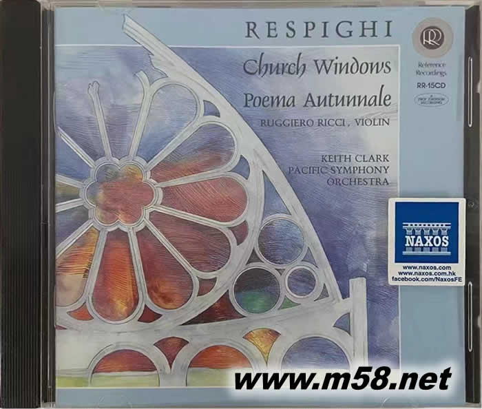 雷斯庇基:教堂之窗 & 秋之詩 RESPIGHI Church Windows & Poema Autunnale/ Ruggiero Ricci專輯正面圖片