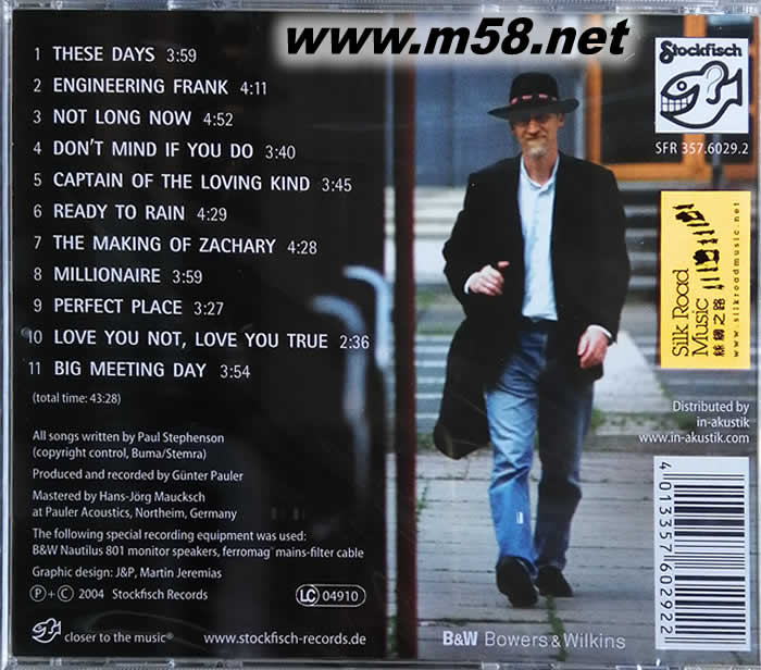 THESE DAYS 這些日子 民謠專輯背面圖片