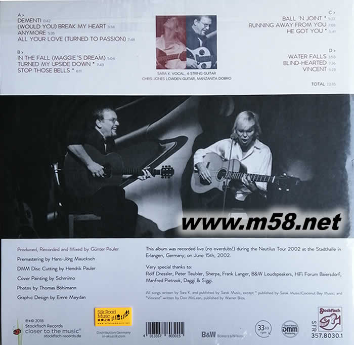 ARE WE THERE YET LIVE IN CONCERT 2002年埃朗根音樂會現場實況 黑膠專輯背面圖片