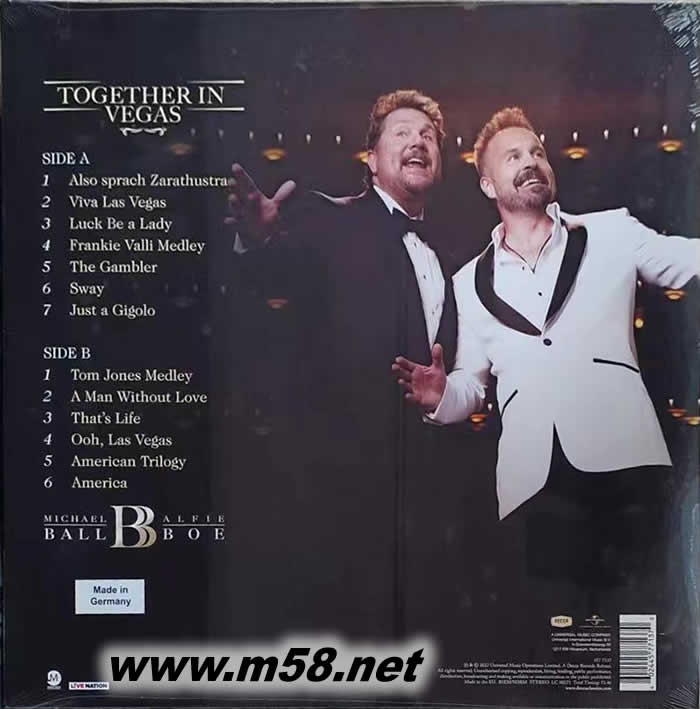 音樂劇 TOGETHER IN VEGAS 黑膠專輯背面圖片