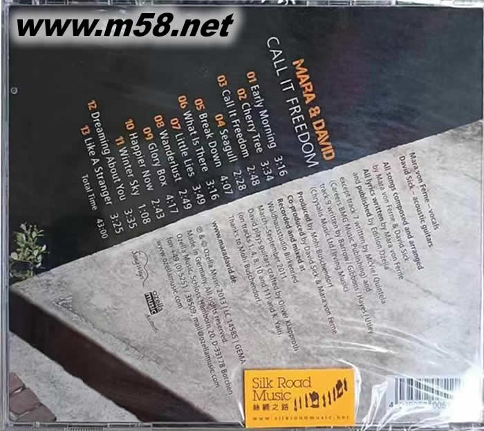 這叫自由 Call It Freedom專輯背面圖片