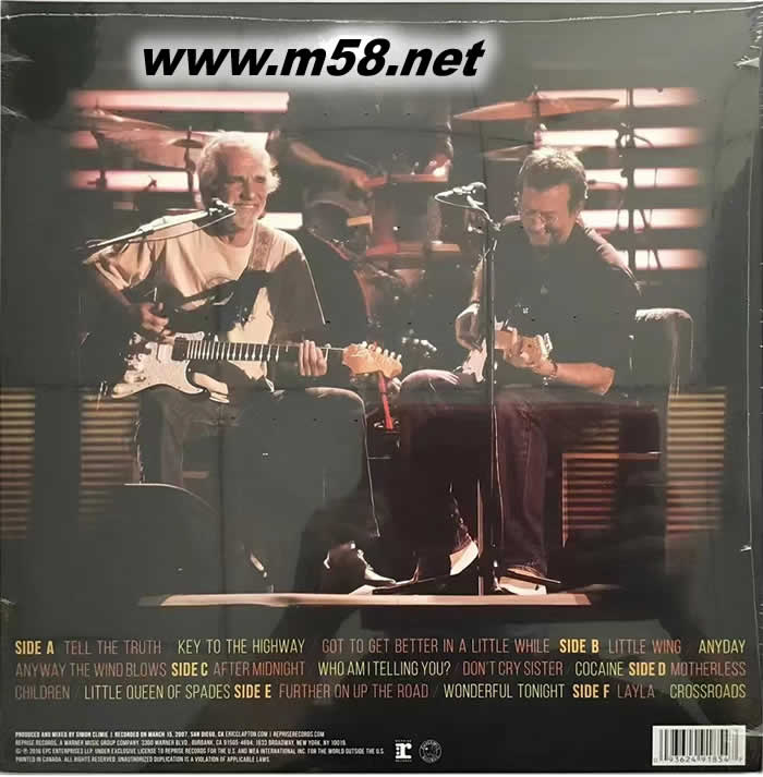 Live in San Diego (with Special Guest JJ Cale) 三黑膠套裝專輯背面圖片