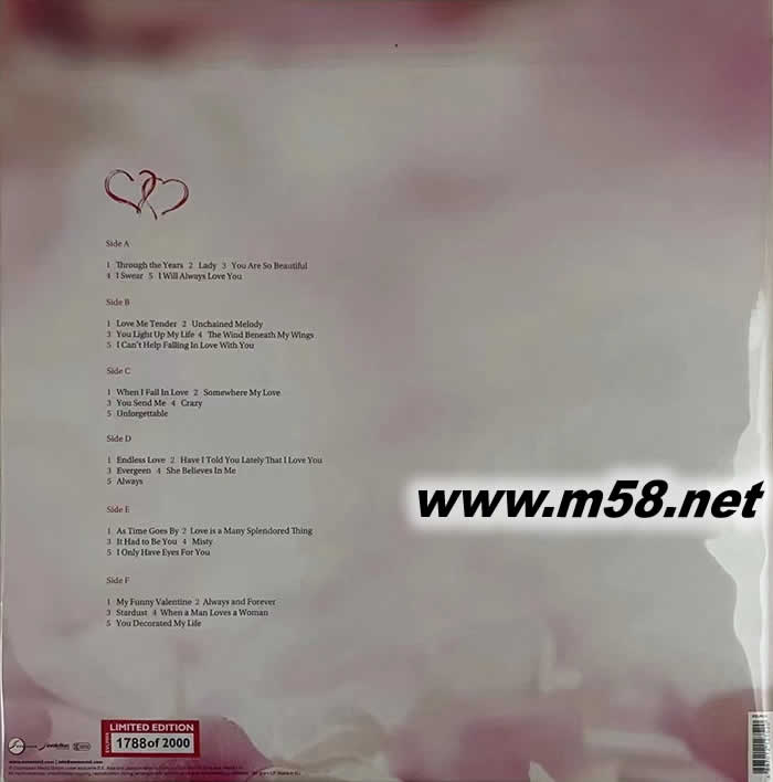 肯尼羅杰斯 最偉大的情歌 LOVE SONGS 三黑膠 限量版專輯背面圖片