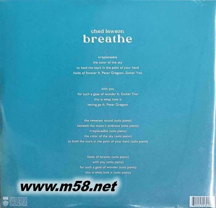 查德 羅森 BREATHE 呼吸 (爵士鋼琴)黑膠專輯背面圖片