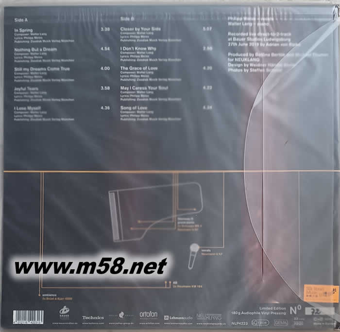 (AAA立體聲VOL.43)菲利普‧魏斯和沃爾特 朗格 純模擬—Studio Konzert 菲利普 魏斯和沃爾特 朗格 爵士 黑膠 限量版專輯背面圖片