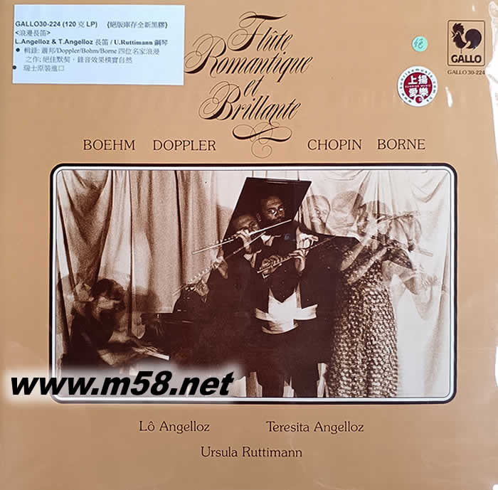 浪漫長笛FLUTE ROMANTIQUE ET BRILLANTE 黑膠專輯正面圖片