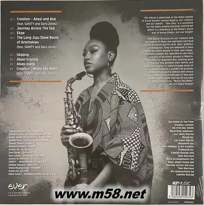 IBIO-IBIO 女薩克斯演奏家 黑膠 彩膠 限量版專輯背面圖片