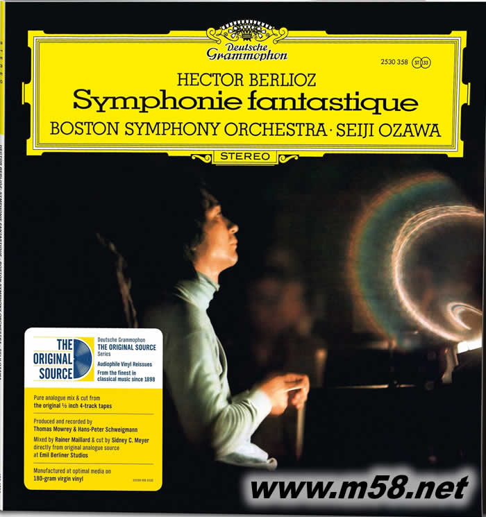 Seiji Ozawa 指揮 伯遼茲 Hector Berlioz: Symphonie fantastique 黑膠 藍膠(DG唱片125周年紀念版)專輯正面圖片