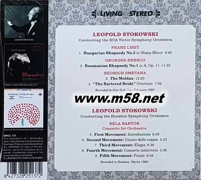 STOKOWSKI - RHAPSODIES 白頭佬狂想曲 立體聲名盤(TAS專業推介發燒名盤)專輯背面圖片