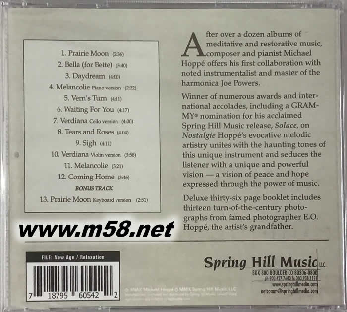 口琴懷舊浪漫曲Nostalgie Romances for Harmonica專輯背面圖片