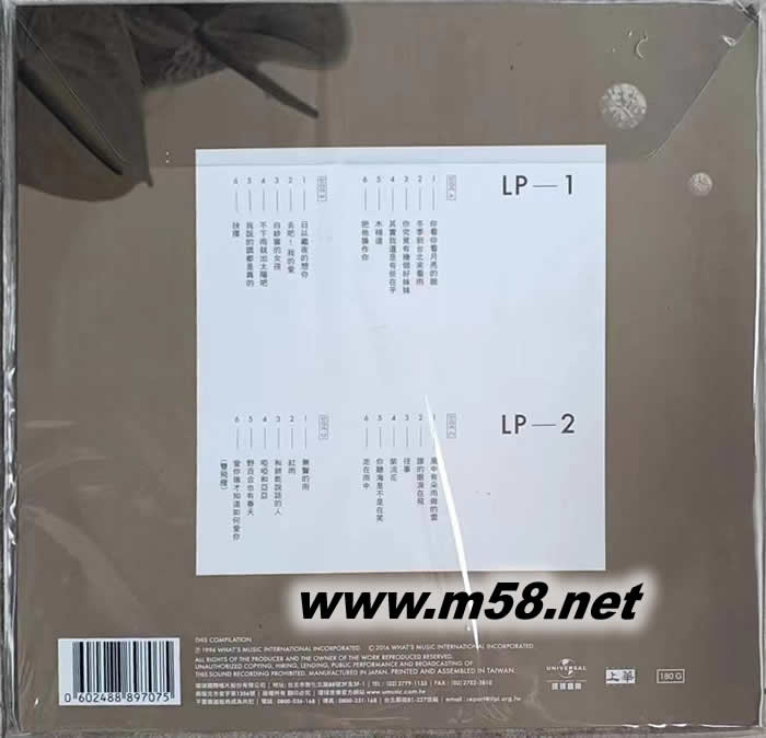 鉆石金選集1990-1994 2LP黑膠專輯背面圖片