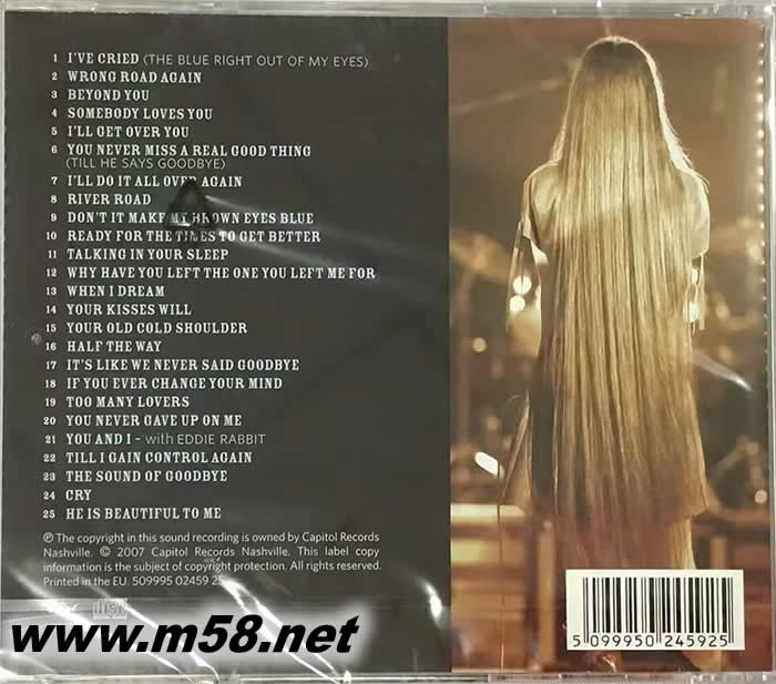 長發妹精選 GREATEST HITS專輯背面圖片