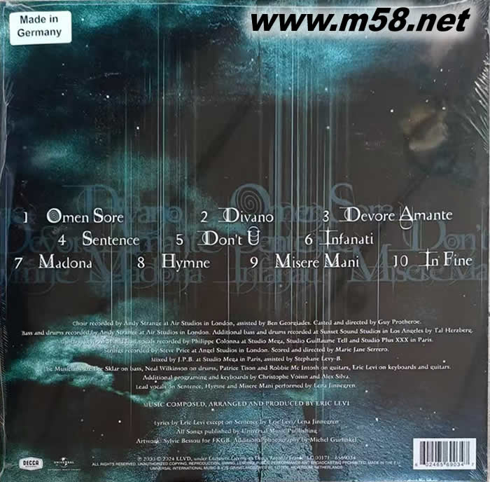 彌撒 ERA II 第二集 同名專輯 新世紀(jì)純音樂(lè) 黑膠 銀色膠專輯背面圖片