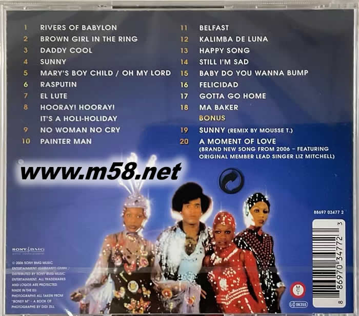 THE MAGIC OF Boney M 迪斯科演唱組專輯背面圖片