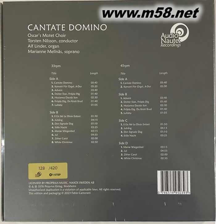 Cantate Domino 黑教堂 三黑膠套裝 限量版專輯背面圖片