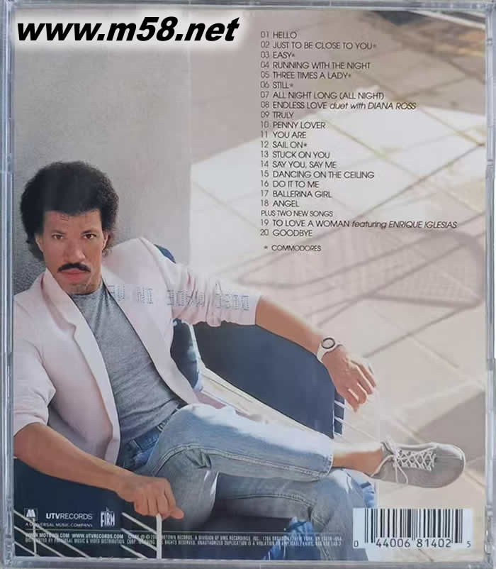 THE DEFINITIVE COLLECTION 美版專輯背面圖片