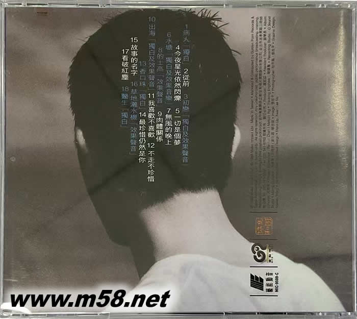 從前 以后 梁朝偉國語專輯專輯背面圖片