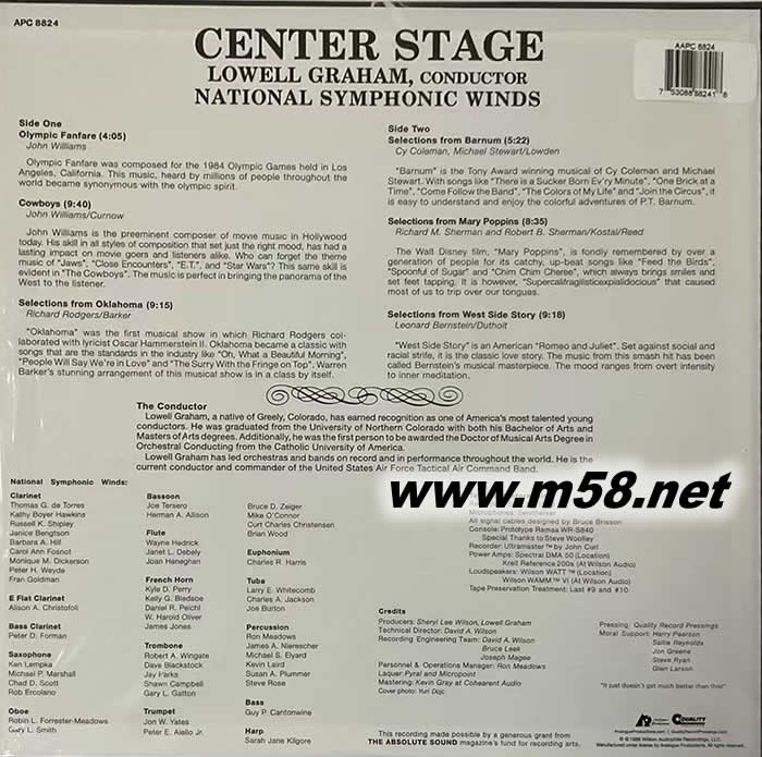 CENTER STAGE - 舞臺中央 200g 33RPM LP 黑膠專輯背面圖片