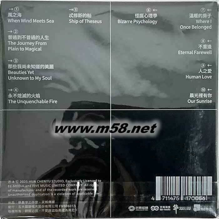 量變臨界點 (臺版)專輯背面圖片