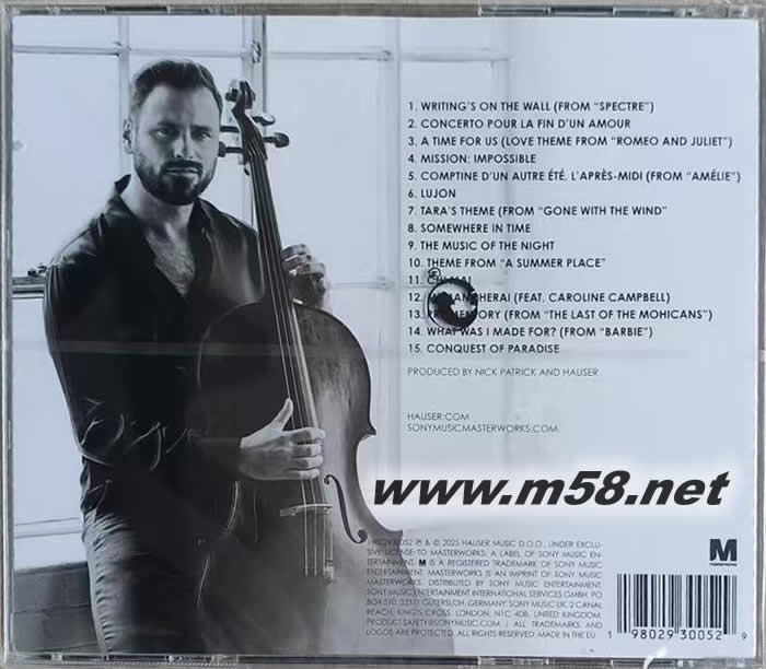 HAUSER CINEMA 電影 LONDON SYMPHONY ORCHESTRA專輯背面圖片