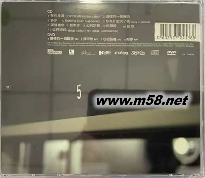 上五樓的快活 CD+DVD 簡(jiǎn)約再生版專輯背面圖片